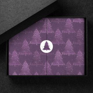 Moody Tree Pattern | Deep Plum Purple Christmas Tissue Paper