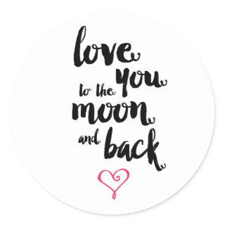 Moon and Back | Valentine's Day Sticker