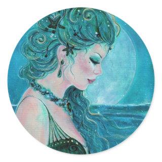 Moonlit Mermaid stickers By Renee Lavoie