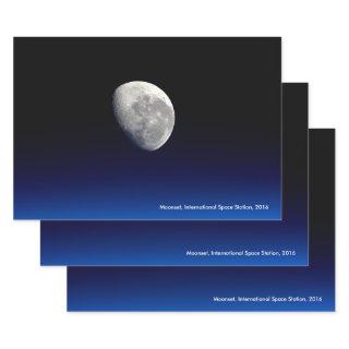 Moonset, International Space Station, 2016  Sheets