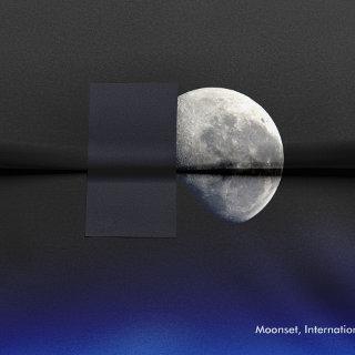 Moonset, International Space Station, Decoupage Tissue Paper