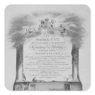 Moore & Co. Trade Card Square Sticker