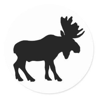 Moose Classic Round Sticker