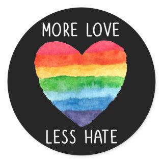 More Love Less Hate Stickers