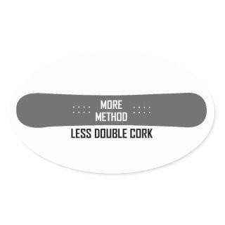 More Method Less Double Cork Oval Sticker