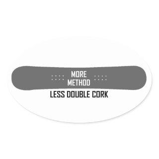 More Method Less Double Cork Oval Sticker