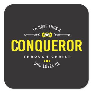 "More Than A Conqueror” Sticker