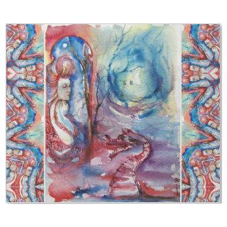 MORGANA Enchantress and Dragon ,Pink Blue Fantasy