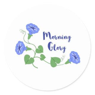 Morning Glory Classic Round Sticker