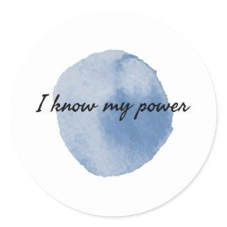 morning positive affirmations for hard workers classic round sticker