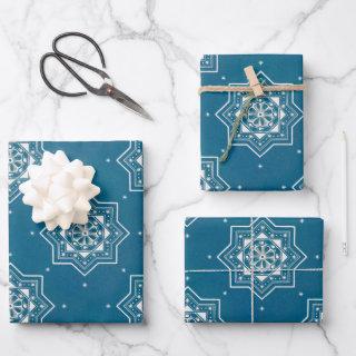 Moroccan Portuguese Blue Azulejos Tile Pattern  Sheets