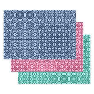 Moroccan Tile, Blue, Fuchsia Pink, Turquoise   Sheets