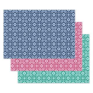 Moroccan Tile, Blue, Fuchsia Pink, Turquoise   Sheets