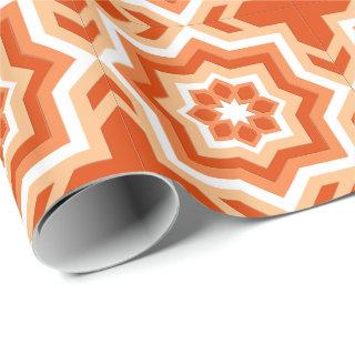 Moroccan Tile, Mandarin Orange and Light Orange
