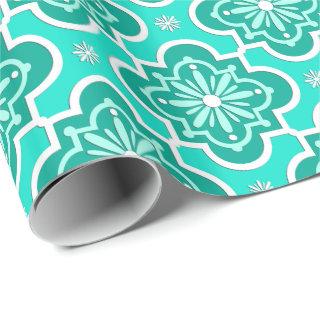 Moroccan tile pattern - Turquoise and Aqua