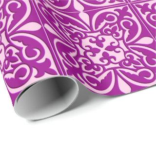 Moroccan tile - plum purple and pink