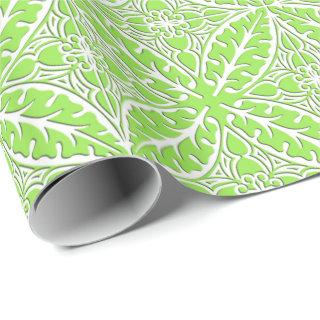 Moroccan tiles - lime green and white