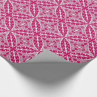 Moroccan tiles - magenta and white