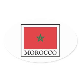 Morocco Oval Sticker