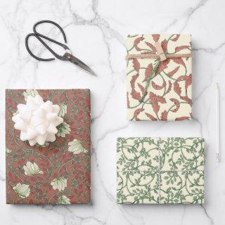 Morris Park Copper and Green Floral Demask  Sheets