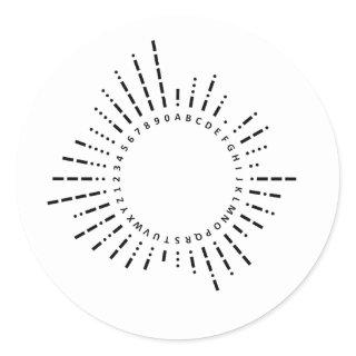Morse Code Alphabet Classic Round Sticker