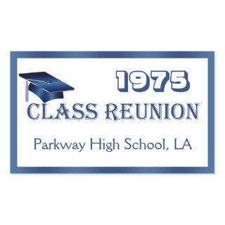 Mortar, class reunion blue, white any year Sticker