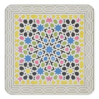 Mosaic design from the Alhambra, from 'The Arabian Square Sticker