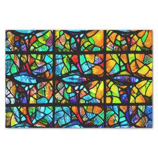Mosaic Multicolour Stained Glass Effect Decoupage Tissue Paper