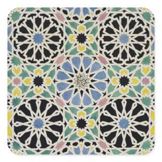 Mosaic Pavement in the Alhambra, from 'The Arabian Square Sticker