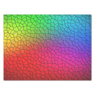 mosaic rainbow tissue paper