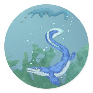 Mosasaurus Classic Round Sticker