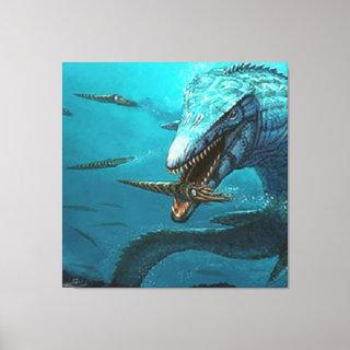 Mosasaurus hunting  canvas print