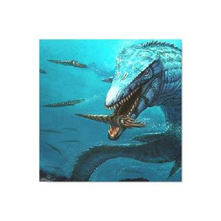 Mosasaurus hunting  canvas print