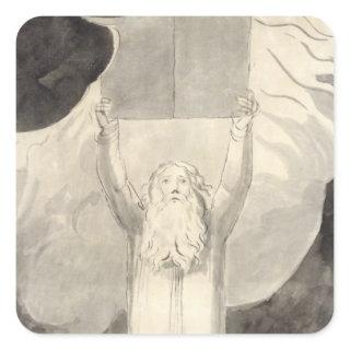 Moses Receiving the Law, c.1780 (brush and black i Square Sticker