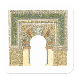 Mosque of Cordoba Spain. Mihrab Square Sticker