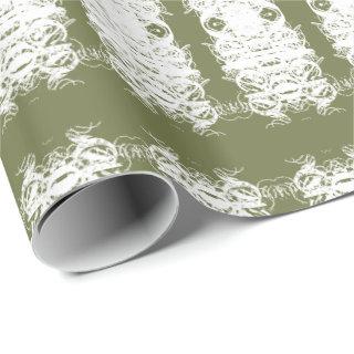 Moss Green and White Gift Wrap For Any Celebration