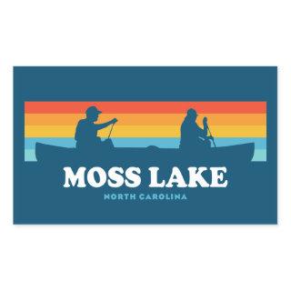 Moss Lake North Carolina Canoe Rectangular Sticker