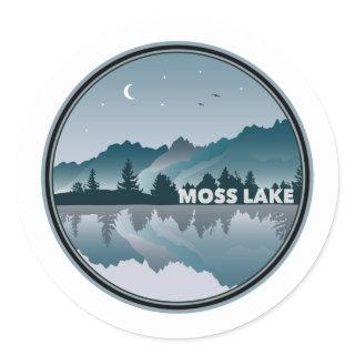 Moss Lake North Carolina Reflection Classic Round Sticker