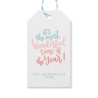 Most Wonderful time of Year | Blue  HOLIDAY Gift Tags