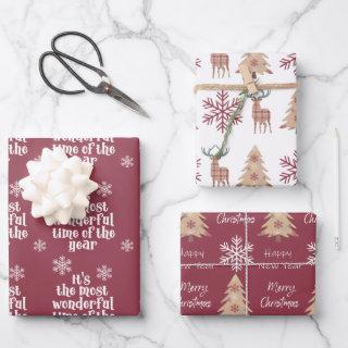 Most Wonderful Time Woodland Snowflake  Sheets