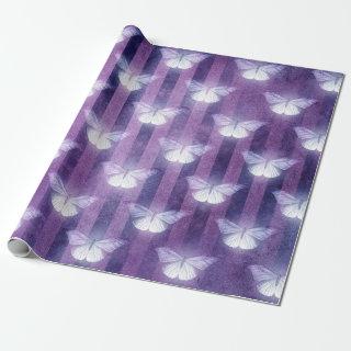 Moth night white purple striped butterfly mystical