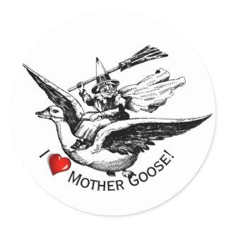 Mother Goose Day Classic Round Sticker