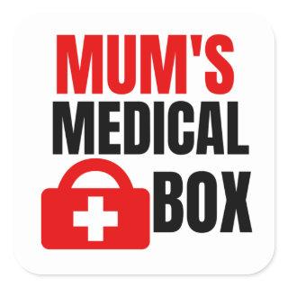 Mother medical kit   square sticker