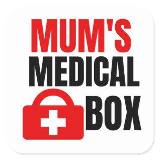 Mother medical kit   square sticker