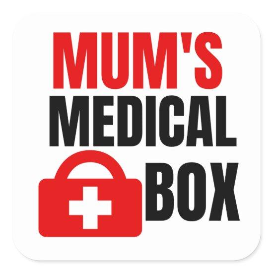 Mother medical kit   square sticker