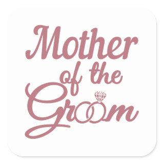 Mother Of The Groom Wedding Family Matching Square Sticker