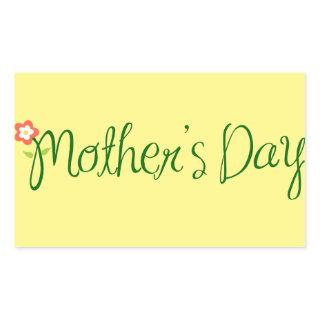 mother-s-day-mom-flower-font-love rectangular sticker