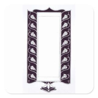 Motif design, probably from 'Le Morte d'Arthur', c Square Sticker
