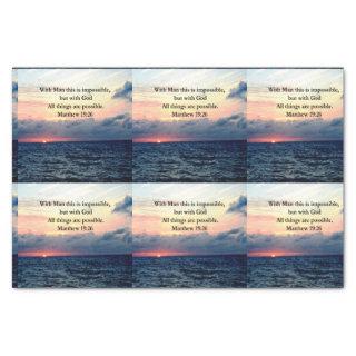 MOTIVATING SUNRISE MATTHEW 19:26 PHOTO DESIGN TISSUE PAPER