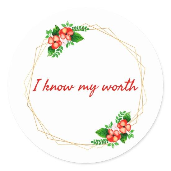 motivational affirmations for life classic round sticker
